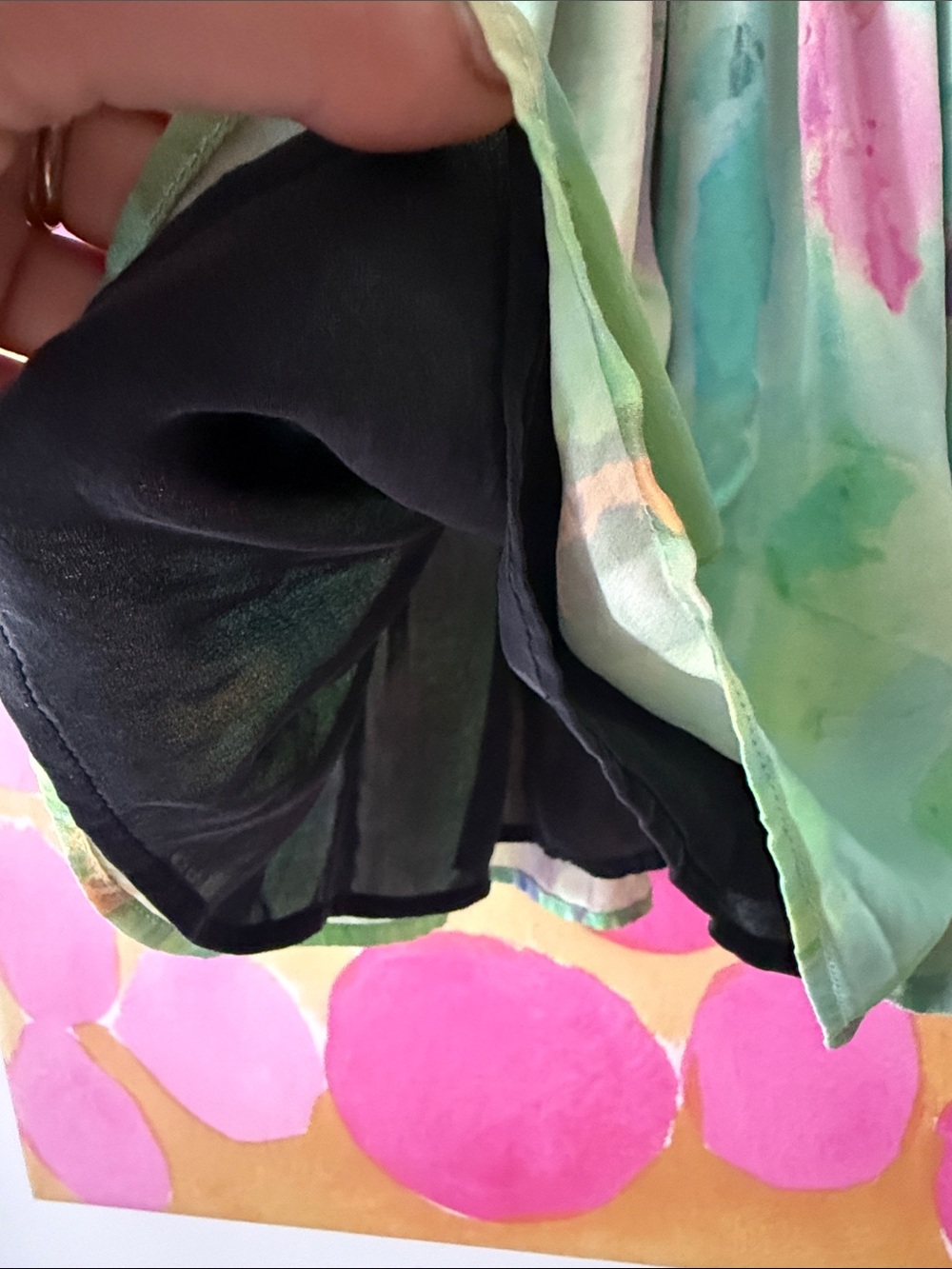 π NEW Browns couture Watercolor Print Pleated Skirt - Multicolor - Picture 2 of 6